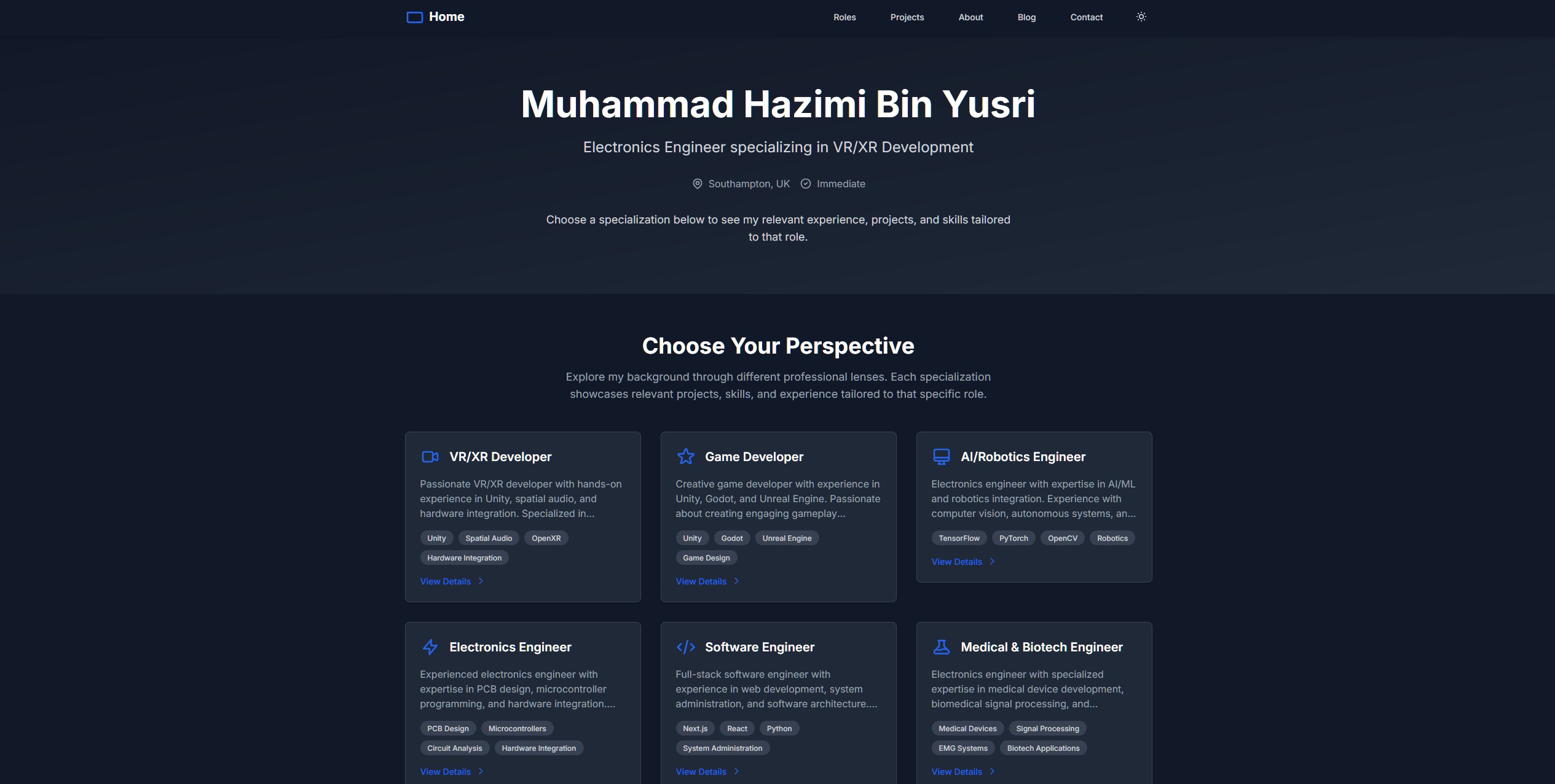 Personal Portfolio Website